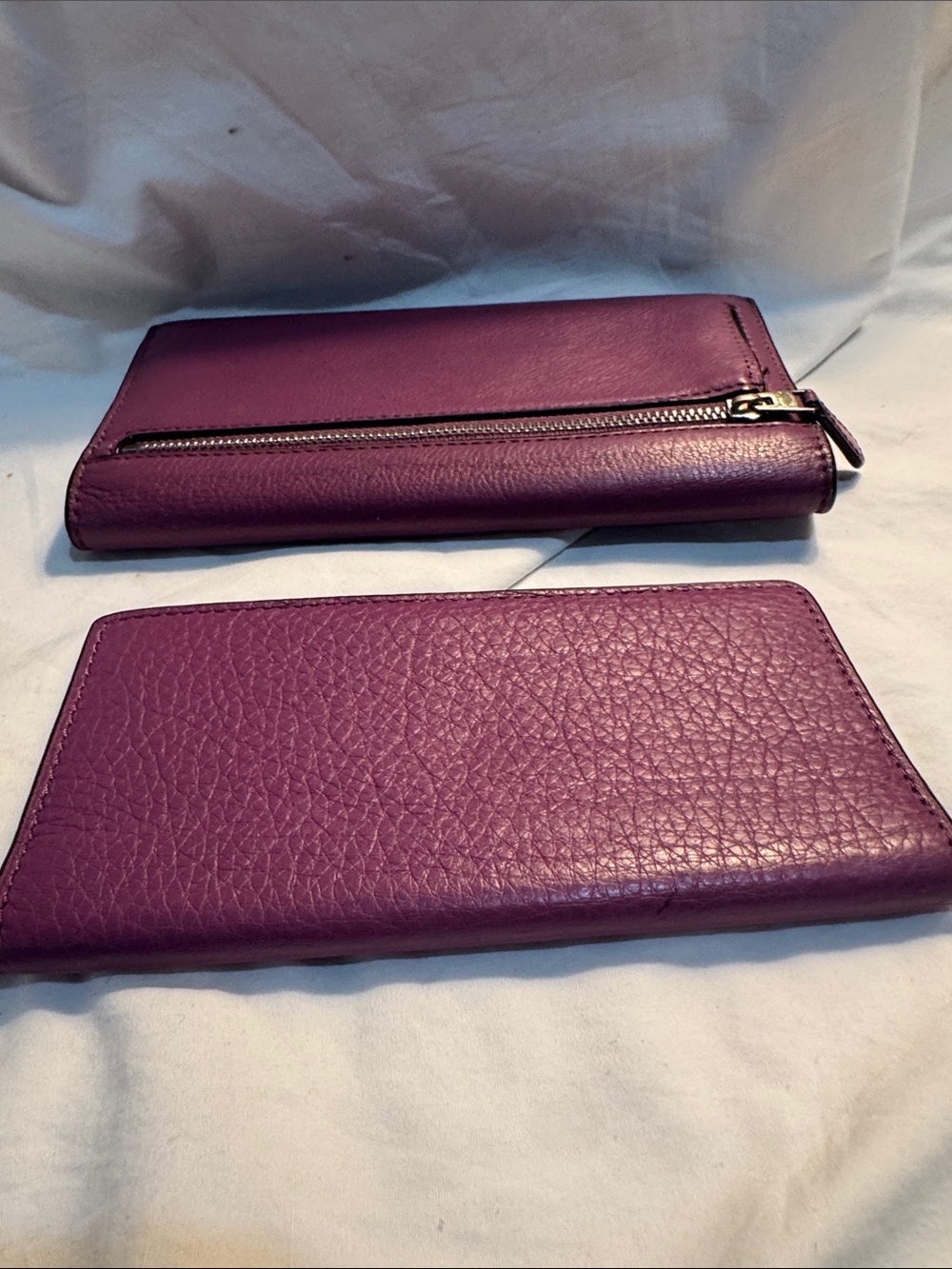 Coach Purple Leather Envelope Wallet Clutch - Picture 4 of 8